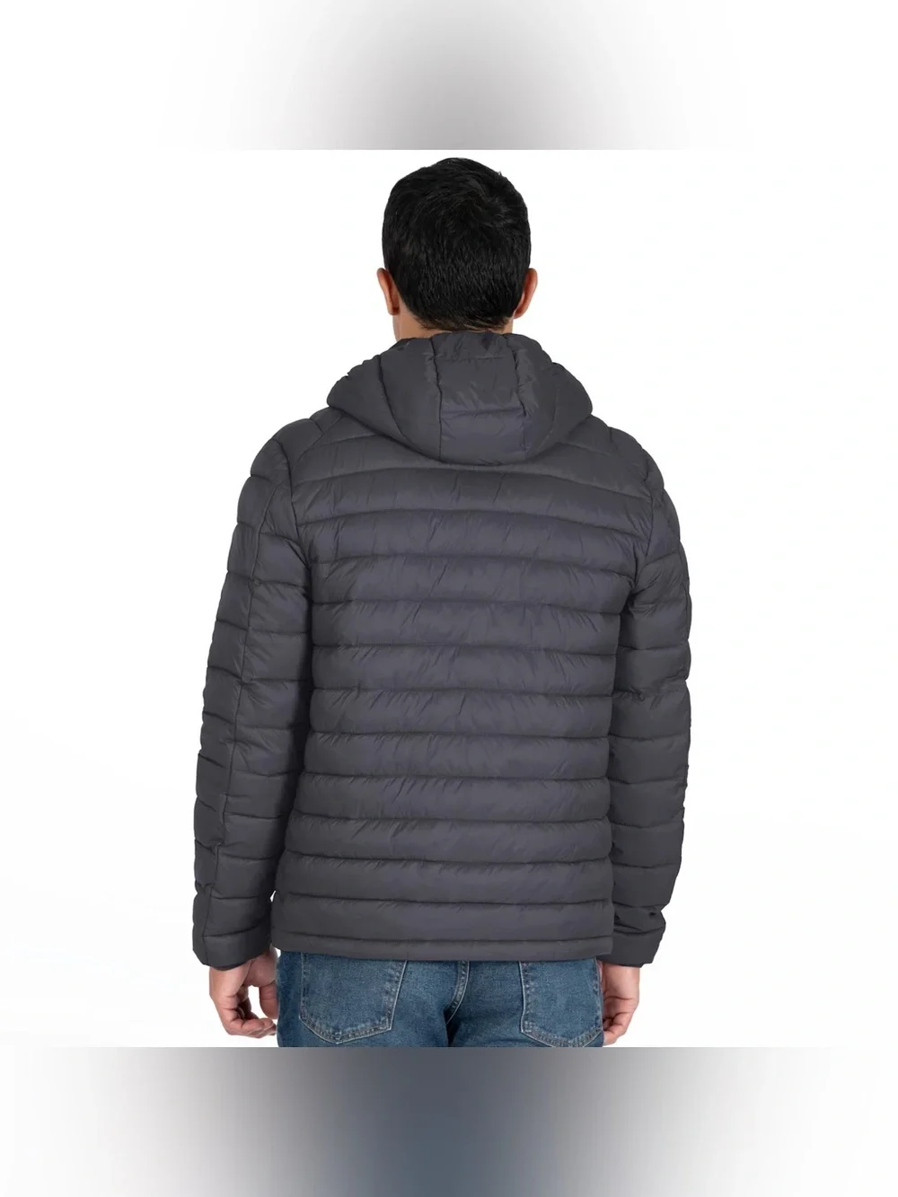 ZeroXposur Men's Hooded Puffer Jacket in Charcoal Gray